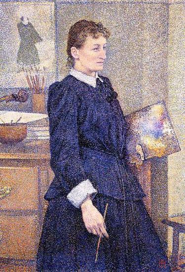 Anna Boch in her Atelier, Theo Van Rysselberghe